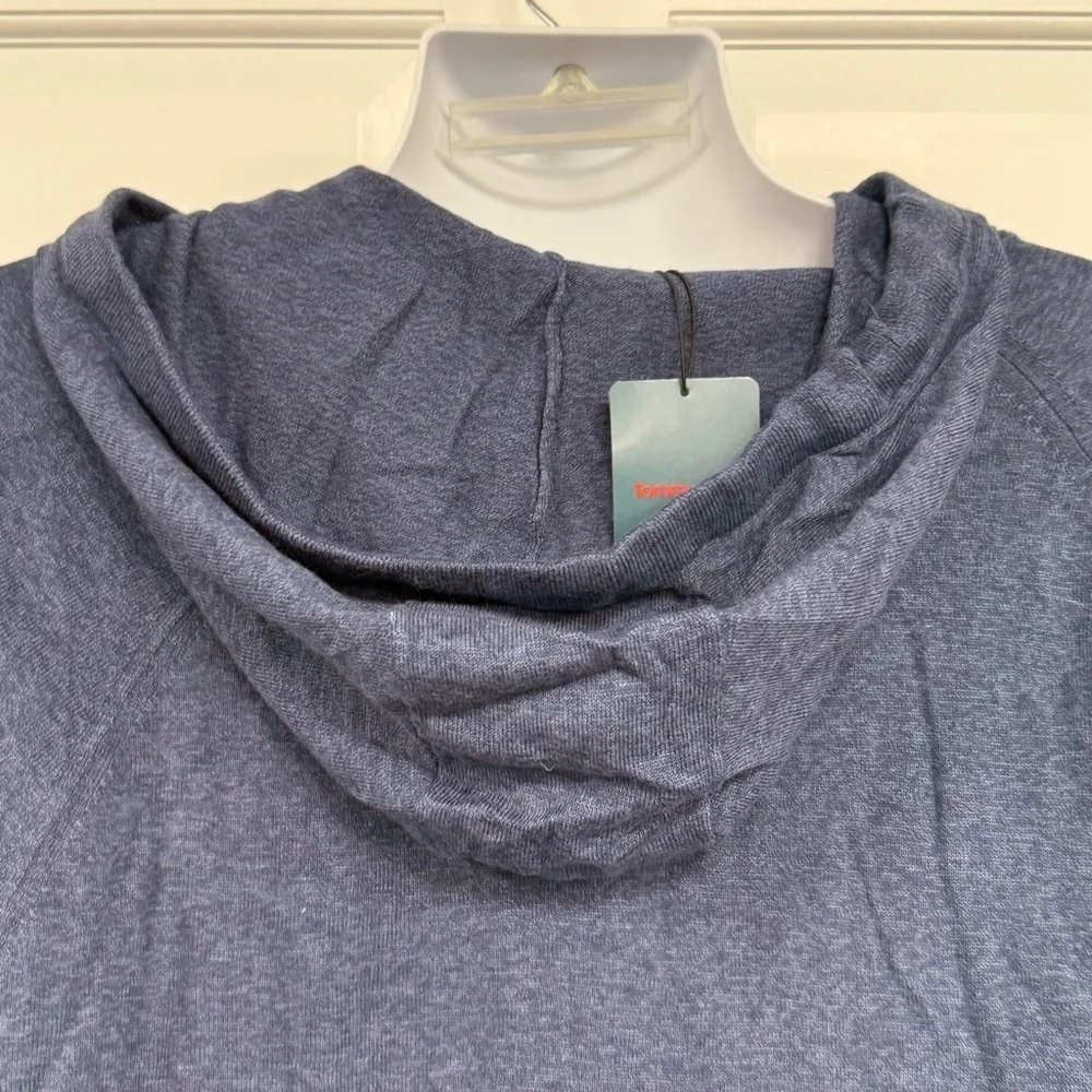 NWT Tommy John Second Skin Sweater Hoodie XL Dress Blues Heather Lounge Shirt